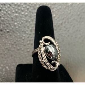 Vintage Sarah Coventry "Ebb Tide" Adjustable Silver Tone Ring Signed